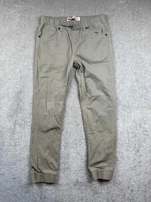 Levi's Jogger Pants Womens 10R Grey Tapered Slim Fit Ankle Cuffs Drawstring