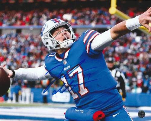 Josh Allen Autographed Buffalo Bills 8x10 Photo with COA/Matching Hologram