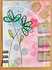 Original ACEO ATC Mixed Media Art Card #4 OOAK Signed 2.5" x 3.5" Wildflower — photo 2