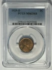 1929 D LINCOLN CENT PCGS MS 63 RB