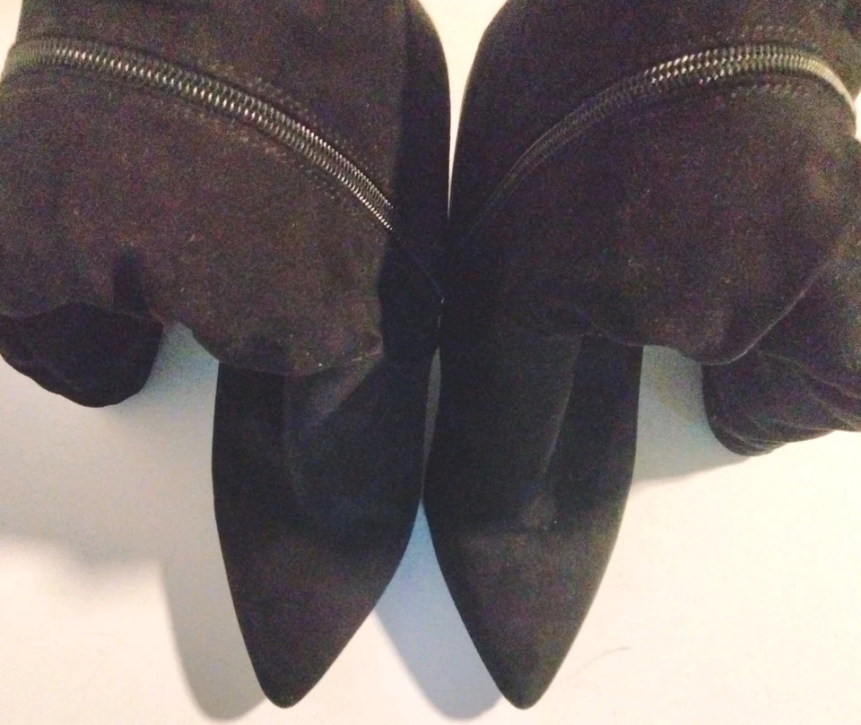 FERGALICIOUS BY FERGIE Nori Black Calf High Side Zip Boots Womans Sz 8 1/2M - Image 4 of 4
