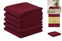 Tischdecke 5 Stk. Rechteckig Weinrot 110X140 Cm Leinen-Optik