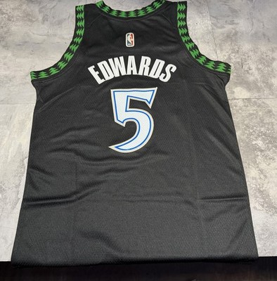 NWT Youth Black Nike Anthony Edwards Minnesota Timberwolves Jersey Size Small