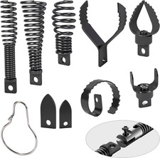 Drain Snake Drill Attachment,Cutter and Auger Set,Used in 50-100FT AC Drain Clea