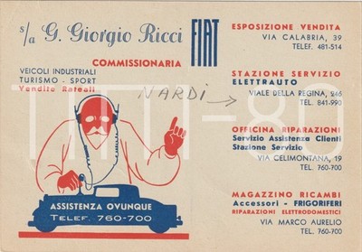 ROME - S/A G. GIORGIO RICCI - FIAT COMMISSIONARIA