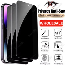 Wholesale Privacy GLASS Screen Protector For iPhone 16 15 14 13 12 11 Pro Max XR