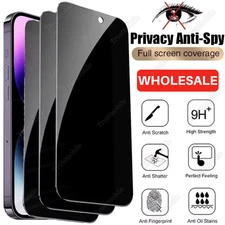 Wholesale Privacy GLASS Screen Protector For iPhone 16 15 14 13 12 11 Pro Max XR