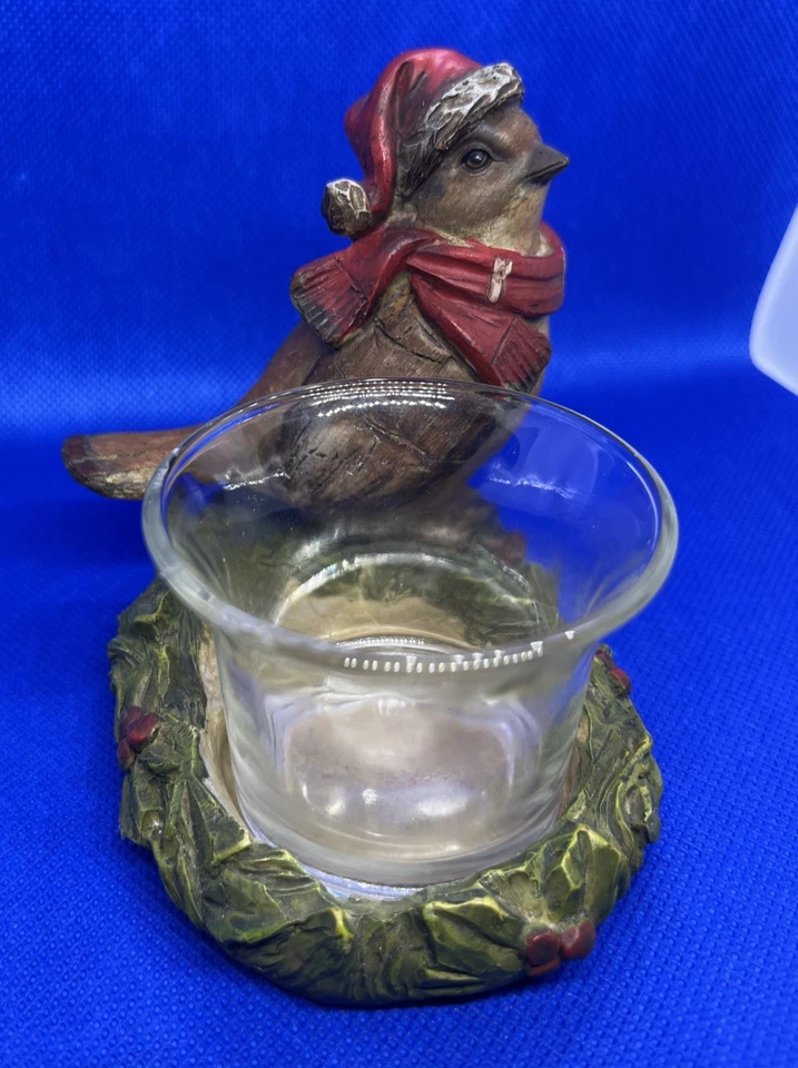 Candelabro votivo Robin Tealight de colección Tii Collections 4" resina W2419 Foto 3 de 4