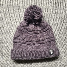 The North Face Cable Knit Pom Beanie Unisex Purple/black Color Logo