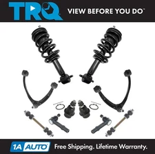 TRQ 10pc Steering Suspension Kit Control Arms Ball Joints Tie Rods End Links