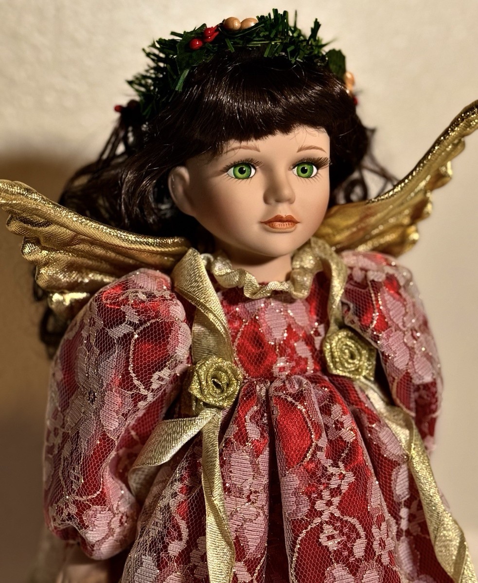 Seymour Mann Porcelain Christmas Angel Doll Celeste with COA | eBay