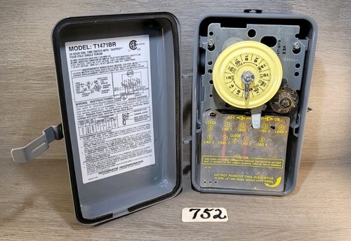 Intermatic T1471BR 4PST 24 Hour 125 Volt Time Switch 3R Steel Case Outdoor Gray - Picture 11 of 11