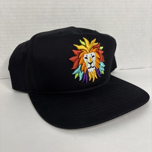 SAN DIEGO ZOO Cappello Snapback Leone Colorato Uomo Nero Cappellino Ricamato - Foto 5 di 9