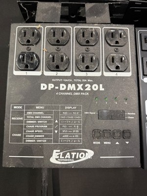Elation Professional DP-DMX20L, 4 Channel DMX Dimmer Pack (Lot of 4)