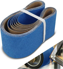 4 X 36 Inch Sanding Belts, 6 Pcs 80 Grit, Zirconia Sanding Belts for Metal Polis
