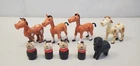 Vintage Fisher Price Little People Animals Lot Of 9 For Parts Repairs Dog Cow