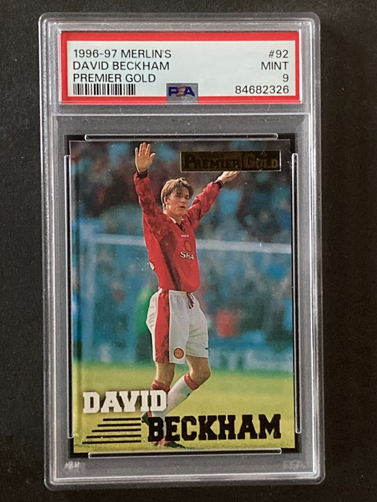 1996 Merlins Premier Gold David Beckham PSA 9