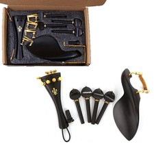 Yinfente 4/4 Full Size Violin Accessories Set - Includes Ebony Wood Pegs,