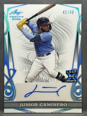 2023 Leaf Trinity #BA-JC4 Junior Caminero Autographs Color Match /49