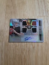 2014 Absolute DEREK CARR Quad Jersey Ball Autograph /15 #214 Rookie Auto RPA SSP