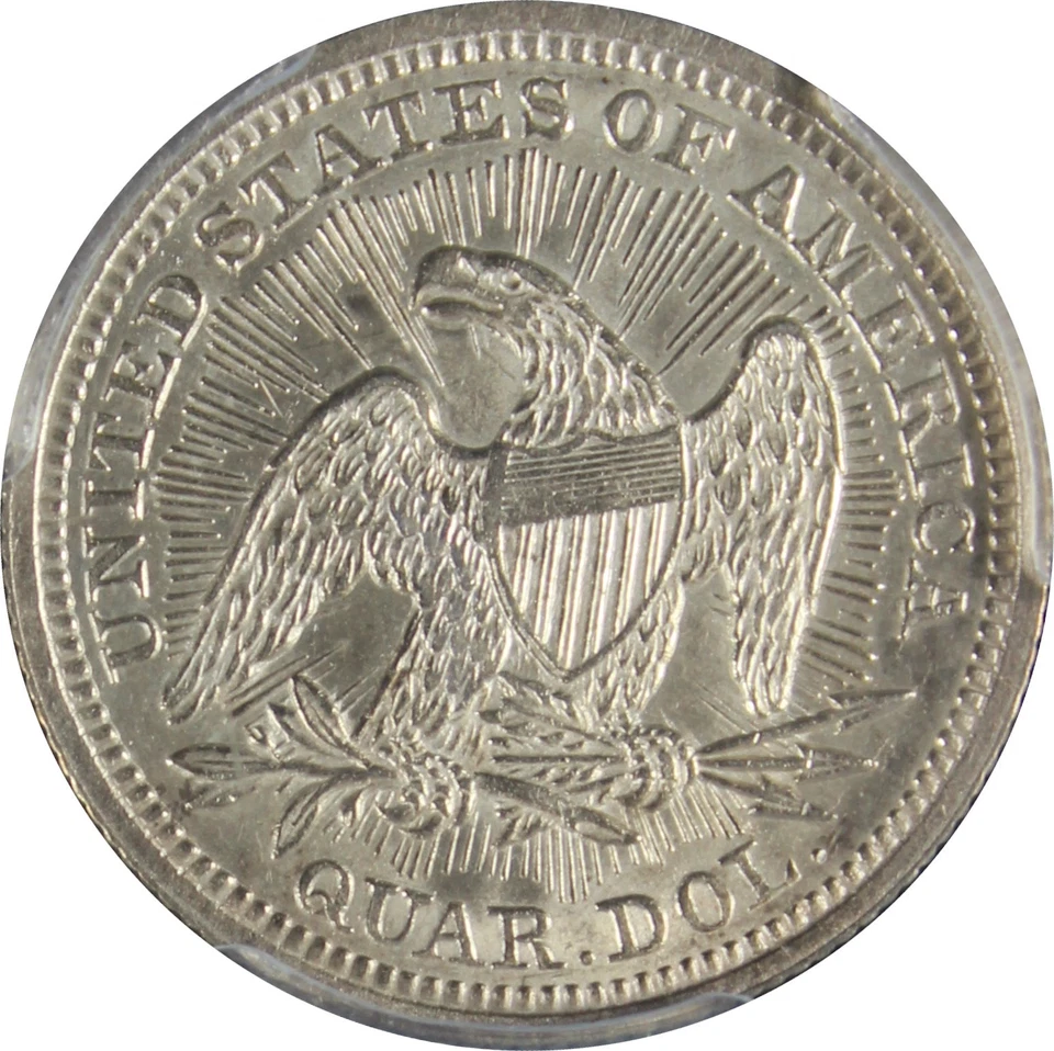 1853 AU58 Seated Liberty Quarter, Arrows and Rays, PCGS 33457408 - Image 2 of 4