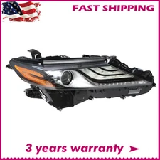Full LED Headlight For 2021 2022 Toyota Camry XSE XLE Right Passenger Side Black