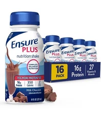Ensure Plus Nutrition Milk Chocolate Shake 8 fl.oz.16 pk~27 Vitamins & 16g Protn