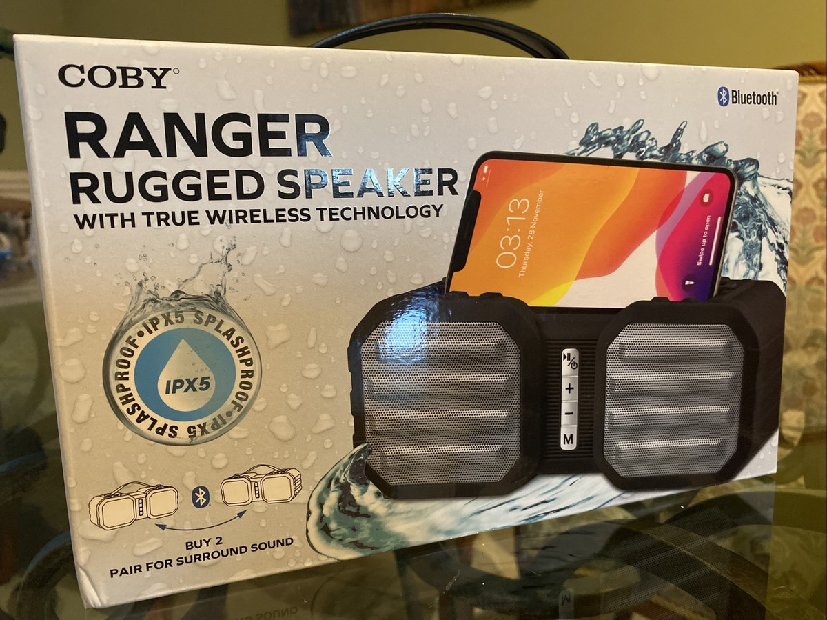 Coby Ranger Rugged Speaker Model, Splashproof, Bluetooth, Music