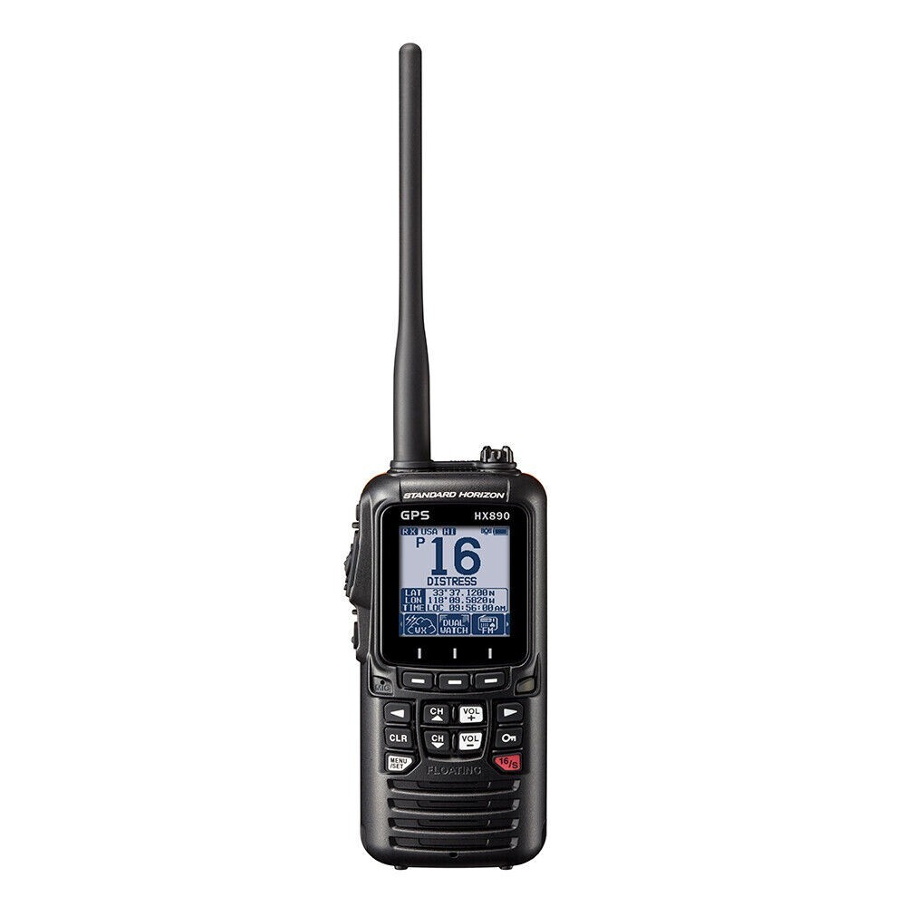 STANDARD HORIZON
トランシーバー6セット、充電器、バッテリー付 Standard Horizon Handheld VHF Radio w/ GPS Class H 6W DSC