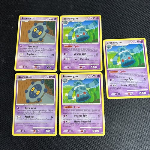 Bronzor 55/100 Bronzong 13/100 Stormfront Pokemon Card English Non-Holo 5
