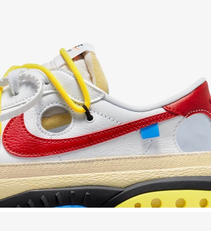 NIKE×OFF WHITE BLAZER LOW'77 DH7863 100 Blazer Low x Off-White™️ 'White and University Red' (DH7863