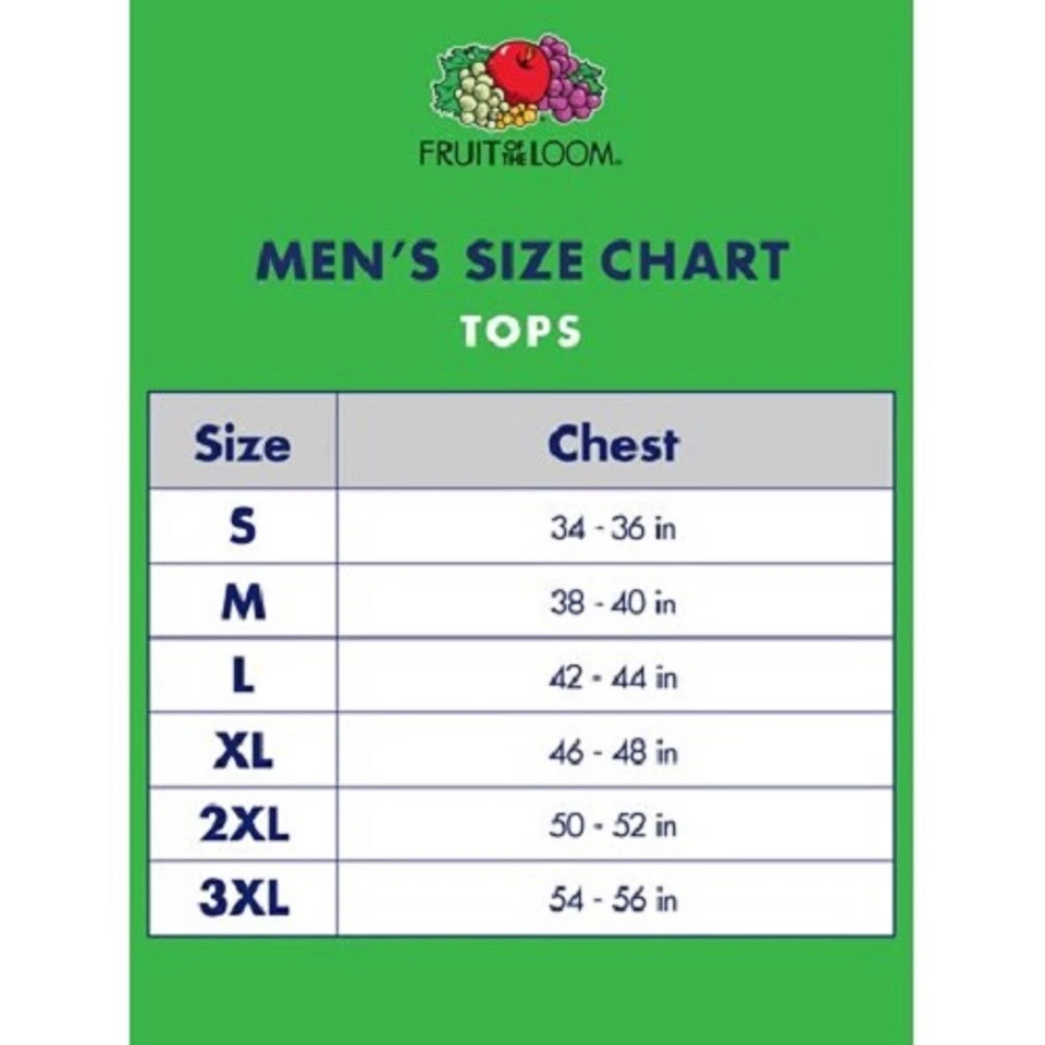 Camiseta Fruit of the Loom® Big Masculina 4 Tripulações 3XL "100% Algodão~Ligeiramente Imperfeita" - Imagem 2 de 4