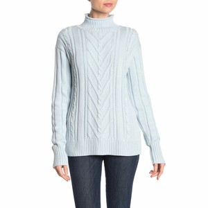 baby blue cable knit sweater