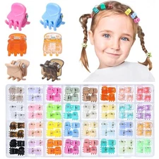 128 PCS Small Hair Clips Mini Claw Clips for Baby Girls & Women Assorted