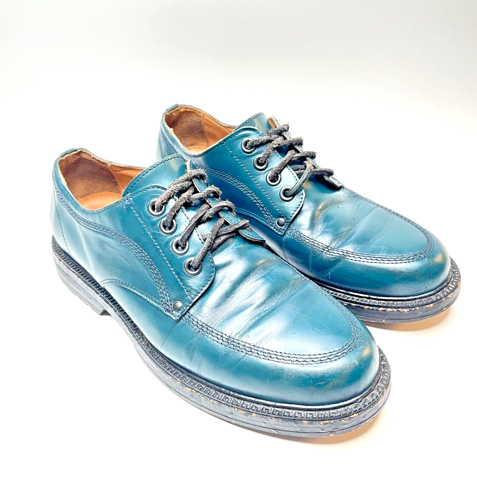 SAOLA Scarpe eleganti da uomo KENZO Teal nere maculate suola a strappo streetwear taglia EU 43 US 9 5