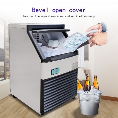 Kolice Commercial Automatic Cube Ice Machine Ice Cube Maker, 165 LBS/Day