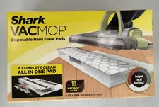 Shark VACMOP Disposable Hard Floor Vacuum Mop Pad Refills Microfiber Cloth (10)