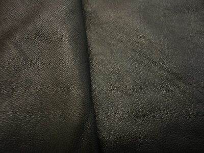 Schwarzes geschmeidiges Leder 1,2 mm 8,5'' x 9'' BK404