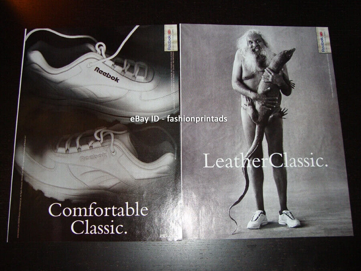 REEBOK Footwear 2 Page Magazine PRINT AD 2000 STEVE DODD holding