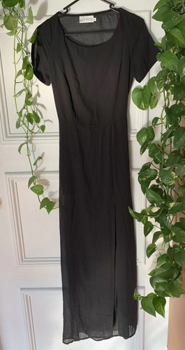 ❤️❤️Women’s NWOT LIONESS Sz 6 Black Open Back Maxi Dress❤️❤️ - Picture 2 of 9