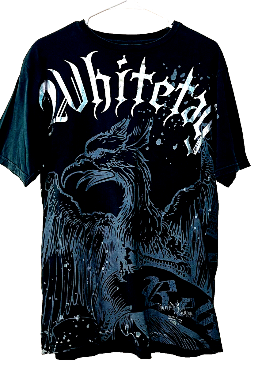 Whitetag T-Shirt Men M Black Silver Graphic Aggravated Mentality