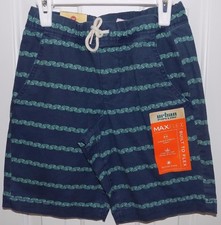 Urban Pipeline Max Flex Flat Front Shorts Tribal Blue Green Boys 6/8 S Small