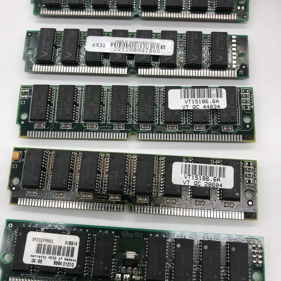 MÓDULOS 32 MB Fast Page FPM MEMORIA NO PARIDAD 60NS SIMM 72 PINES 5V 8X32 32 MEG Foto 3 de 4