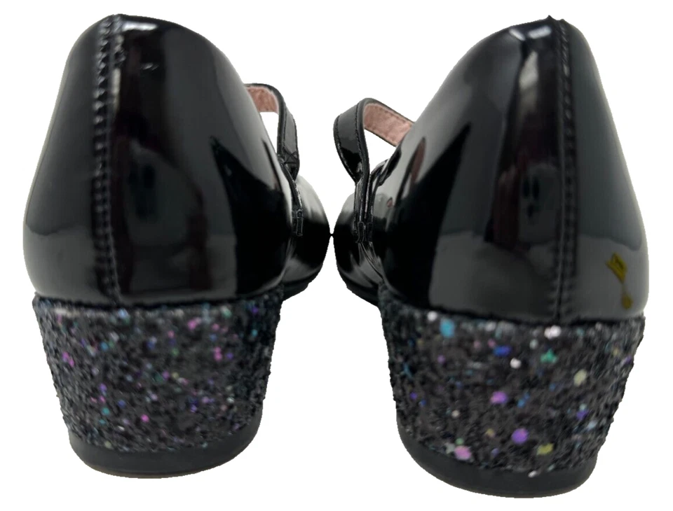 SO Youth Girl's Claudie Mary Jane Dress Heels Black/Sparkle Size:3 121iJ - Image 4 of 4