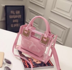 pink clear purse