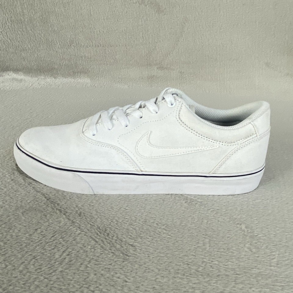 Nike Chron 2 Men's Sneakers Skate Shoes Size 10.5 White Blue Canvas