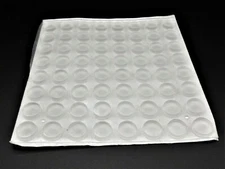 32X - 7/16" x 1/8" Clear Silicone Cabinet Door Bumpers /Non‑Slip Feet 3M Backing