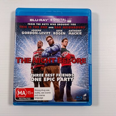 The Night Before (Blu-ray, 2015) Joseph Gordon-Levitt, Seth Rogen Region all