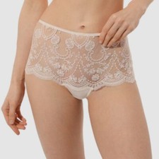  261 I.D. Sarrieri Women's Ivory A La Rose High Waist Brief Panty Size 1/S
