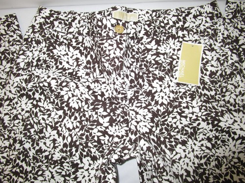 MICHAEL KORS ESTAMPADO PANTALONES DE TOBILLO DELGADO NUEVO CON ETIQUETA - Imagen 3 de 5